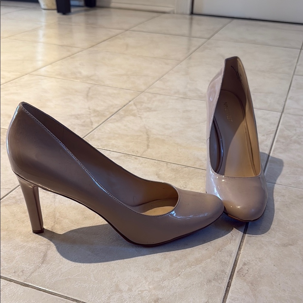 Nine West Tan Stiletto Heels with Pointed Toe